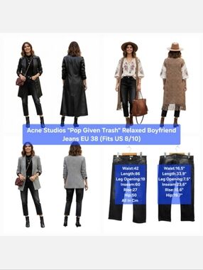 Acne Studios "Pop Given Trash" Relaxed Boyfriend Jeans EU38 - Fits US 8/10